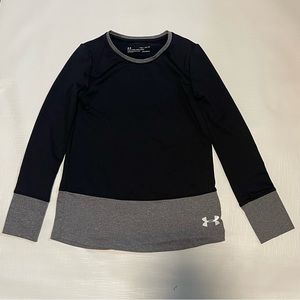 Girls Under Armour ColdGear fitted long sleeve shirt sz Y med